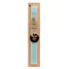 Easter Set, wooden keychain & aromatic flat Easter candle (30cm) (TURQUOISE)