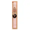 Easter Set, wooden keychain & scented flat Easter candle (30cm) (PINK)