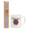 Easter Set, Ceramic Cup (330ml) & Easter aromatic flat candle (30cm) (GRAY)