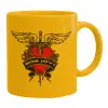 Ceramic coffee mug yellow, 330ml
