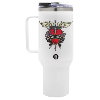 Bon Jovi, Mega Tumbler με καπάκι, διπλού τοιχώματος (θερμό) 1,2L