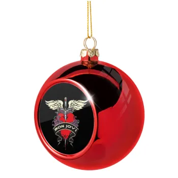 Bon Jovi, Christmas tree ball Red 8cm