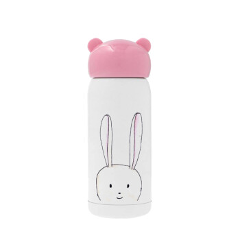 Ο λαγός του πάσχα, Pink stainless steel thermal flask, 320ml