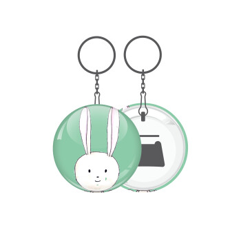 Ο λαγός του πάσχα, Μπρελόκ μεταλλικό 5cm με ανοιχτήρι