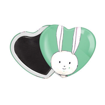 Ο λαγός του πάσχα, Μαγνητάκι καρδιά (57x52mm)