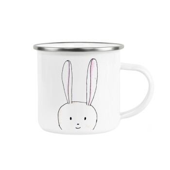 Ο λαγός του πάσχα, Metallic enamel cup white 360ml