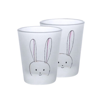 Ο λαγός του πάσχα, Σφηνοπότηρα γυάλινα 45ml του πάγου (2 τεμάχια)