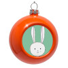 Orange Christmas tree ornament bauble 8cm