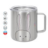 Double-walled stainless steel mug 300ml with temperature-retaining lid