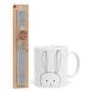 Easter Set, Ceramic Cup (330ml) & Easter aromatic flat candle (30cm) (GRAY)