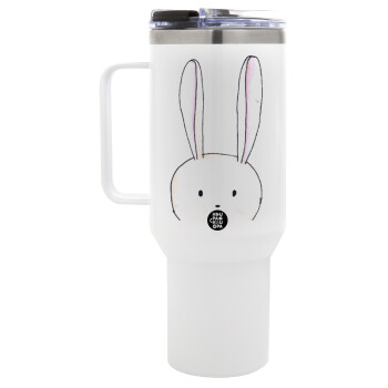 Ο λαγός του πάσχα, Mega Stainless steel Tumbler with lid, double wall 1,2L