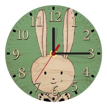 Ο λαγός του πάσχα, Ρολόι τοίχου ξύλινο plywood (20cm)