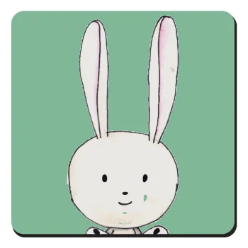 Ο λαγός του πάσχα, Τετράγωνο μαγνητάκι ξύλινο 9x9cm