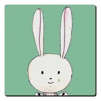 Ο λαγός του πάσχα, Τετράγωνο μαγνητάκι ξύλινο 6x6cm