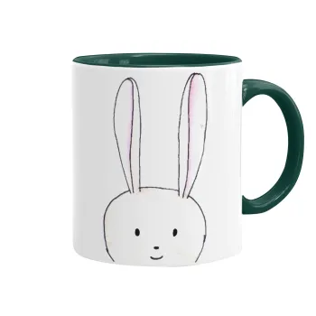 Ο λαγός του πάσχα, Mug colored green, ceramic, 330ml