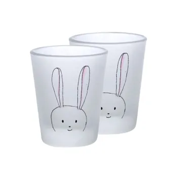 Ο λαγός του πάσχα, Σφηνοπότηρα γυάλινα 45ml του πάγου (2 τεμάχια)