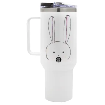Ο λαγός του πάσχα, Mega Tumbler με καπάκι, διπλού τοιχώματος (θερμό) 1,2L