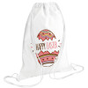 Backpack pouch GYMBAG white (28x40cm)