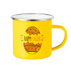 Yellow Enamel Metallic Cup 360ml