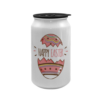 Happy easter egg, Κούπα ταξιδιού μεταλλική με καπάκι (tin-can) 500ml