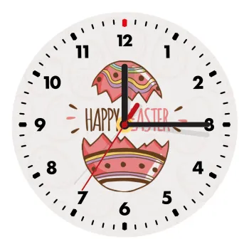Happy easter egg, Ρολόι τοίχου ξύλινο (20cm)