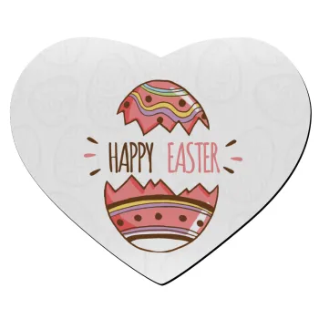 Happy easter egg, Mousepad heart 23x20cm