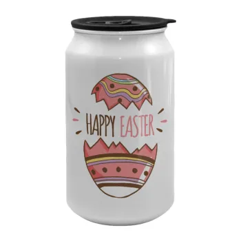 Happy easter egg, Κούπα ταξιδιού μεταλλική με καπάκι (tin-can) 500ml