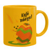 Ceramic coffee mug yellow, 330ml