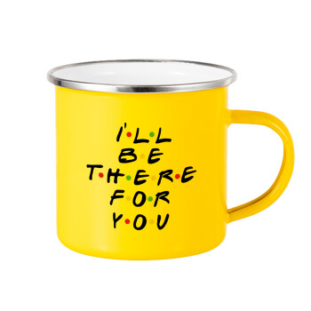 Friends i i'll be there for you, Yellow Enamel Metallic Cup 360ml