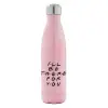 Μεταλλικό παγούρι θερμός Ροζ Ιριδίζον (Stainless steel), διπλού τοιχώματος, 500ml