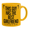 Ceramic coffee mug yellow, 330ml