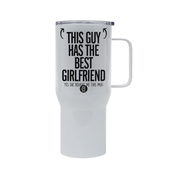 This guy has the best Girlfriend, Mega Stainless steel Tumbler with lid, double wall 750L