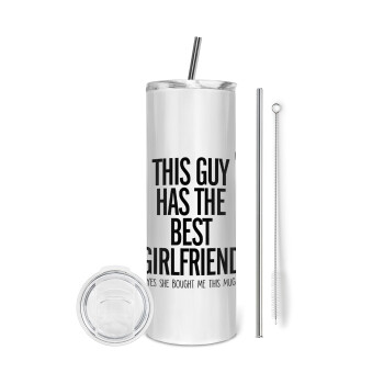 This guy has the best Girlfriend, Tumbler stainless steel 600ml, with metal straw & cleaning brush