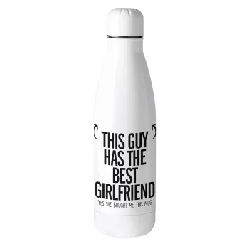 This guy has the best Girlfriend, Metal mug thermos (Stainless steel), 500ml