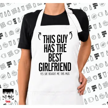 This guy has the best Girlfriend, Ποδιά μακριά Σεφ ολόσωμη με τσέπες white (ΕΝΗΛΙΚΩΝ)