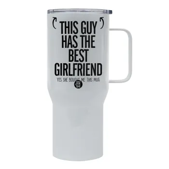 This guy has the best Girlfriend, Tumbler με καπάκι, διπλού τοιχώματος (θερμό) 750L