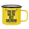 Metallic enamel MATT Yellow cup 360ml
