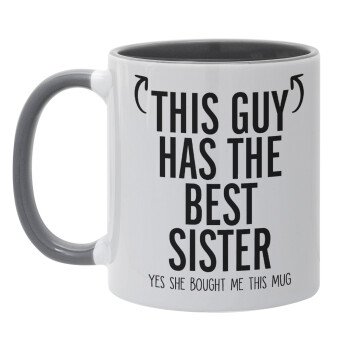 This guy has the best Sister, Mug colored grey, ceramic, 330ml