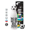 Soccer Metal mug thermos, double wall, 550ml