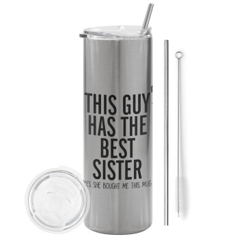 This guy has the best Sister, Tumbler stainless steel Silver 600ml, with metal straw & cleaning brush