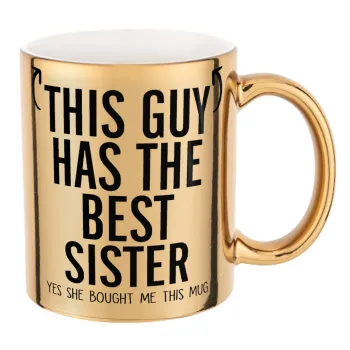 This guy has the best Sister, Mug ceramic, gold mirror, 330ml