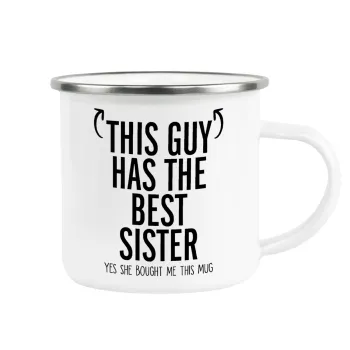 This guy has the best Sister, Metallic enamel cup white 360ml