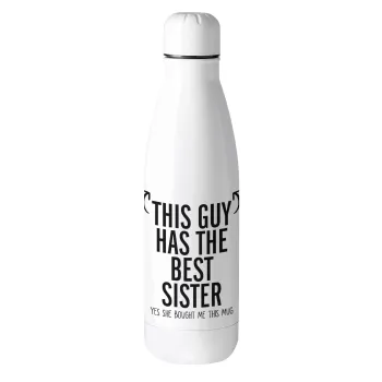 This guy has the best Sister, Μεταλλικό παγούρι θερμός (Stainless steel), 500ml