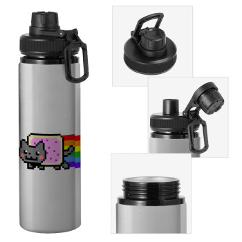 Nyan Pop-Tart Cat, Metallic water bottle with safety cap, 850ml aluminum