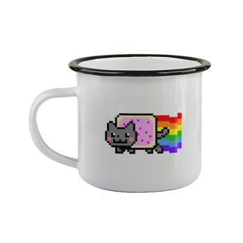 Nyan Pop-Tart Cat, Κούπα εμαγιέ με μαύρο χείλος 360ml