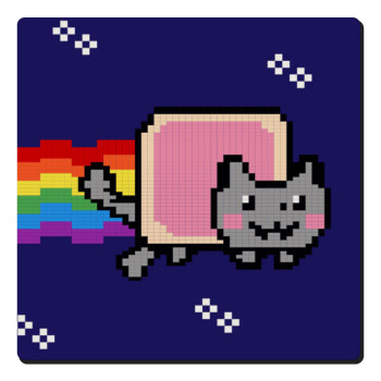 Nyan Pop-Tart Cat, Τετράγωνο μαγνητάκι ξύλινο 6x6cm