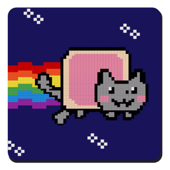 Nyan Pop-Tart Cat, Τετράγωνο μαγνητάκι ξύλινο 9x9cm