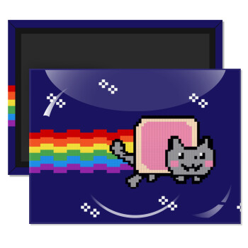 Nyan Pop-Tart Cat, Ορθογώνιο μαγνητάκι ψυγείου διάστασης 9x6cm