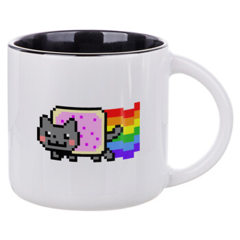 Nyan Pop-Tart Cat, Κούπα κεραμική 400ml Λευκή/Μαύρη