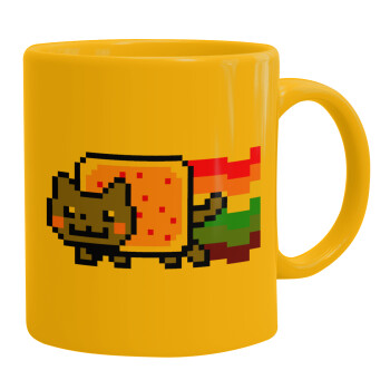 Nyan Pop-Tart Cat, Κούπα, κεραμική κίτρινη, 330ml (1 τεμάχιο)